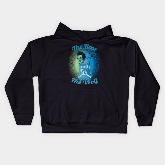 THE ROSE & THE WOLF Kids Hoodie by KARMADESIGNER T-SHIRT SHOP